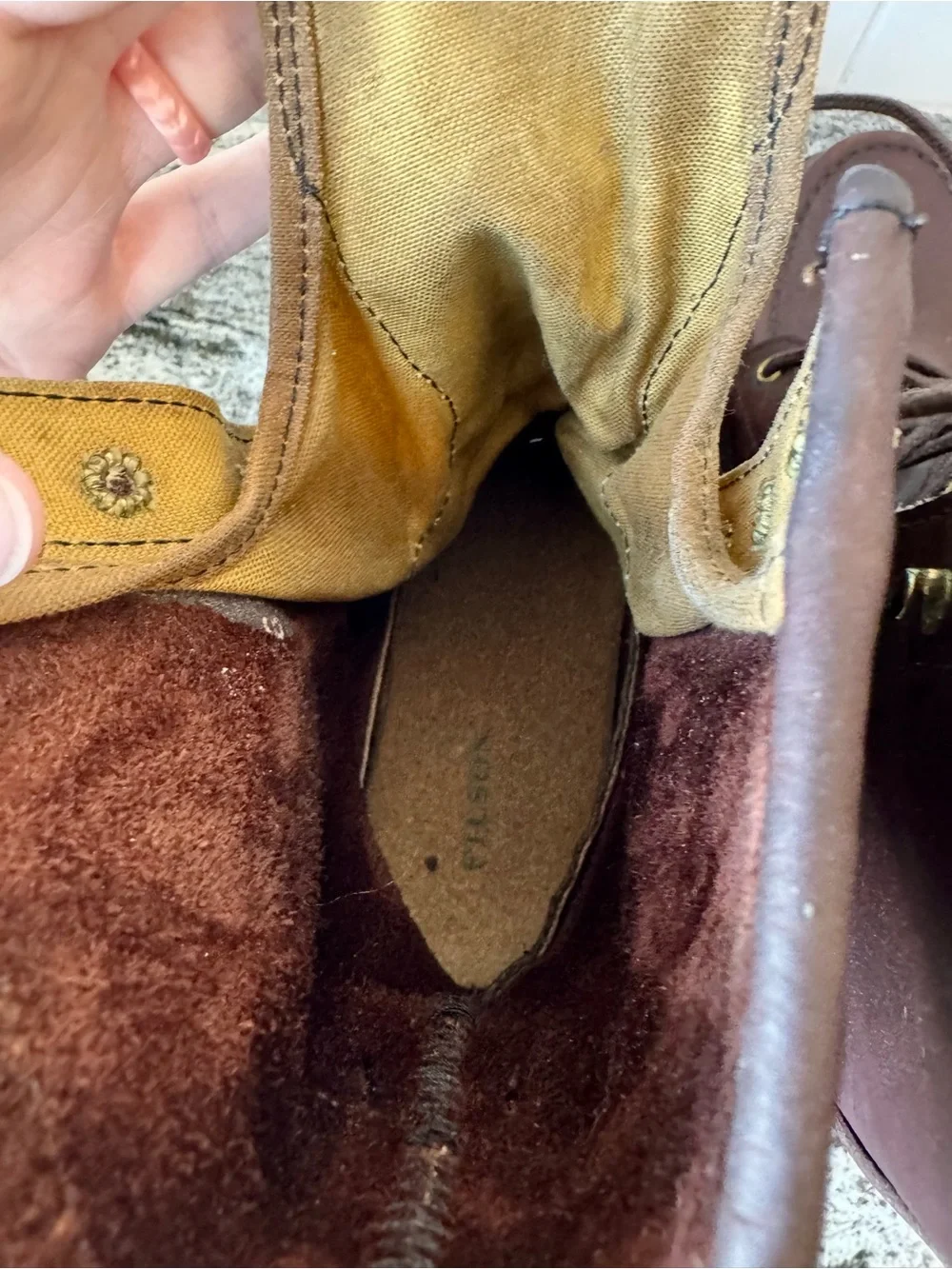 Vintage Filson Uplander Boots 901 Size 8.5 D Brown Leather Made in USA With Box
